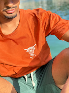 Orange short sleeve small logo T-shirt