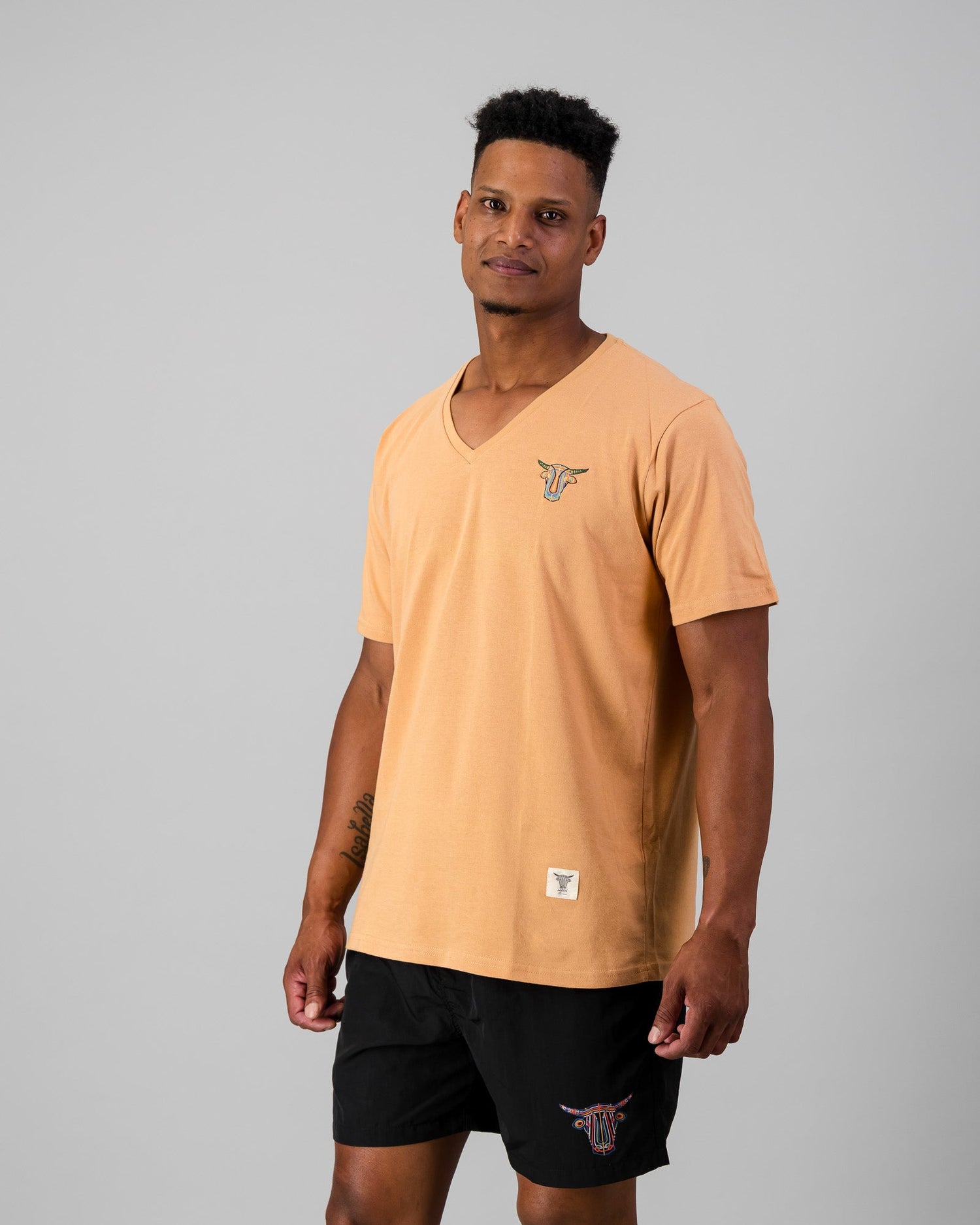 V-Neck Embroidery T-Shirt Nguni Apparel